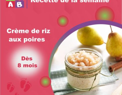 Crème de riz aux poires